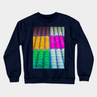 Colorful French Macarons Aesthetic Photo Artwork Crewneck Sweatshirt